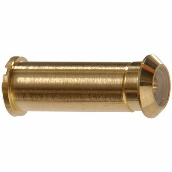 Hillman Door Viewer, 160 deg Viewing, 1-3/8 to 2 in Thick Door, Brass, Bright Brass 852219